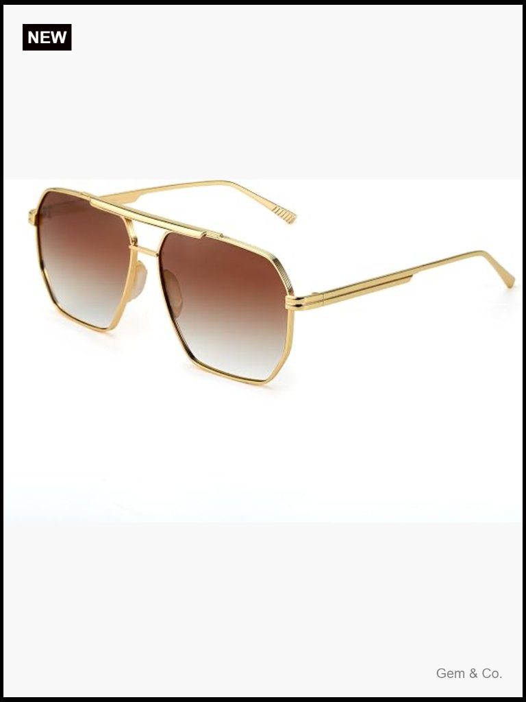 Oversized Aviator Sunglasses Square Uv400 Polarized Unisex Fashion Sun Glasses